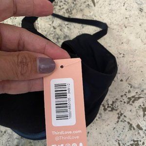 NWT Third love Black bra size 34 B 1/2 underwire